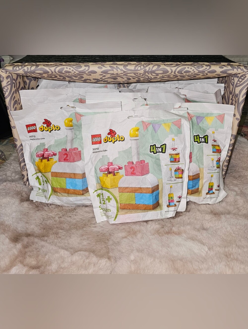 Lego Duplo #30712 Celebration Cake 4-in-1 ~ 9 Piece Building Set ~ 11 Bag Lot